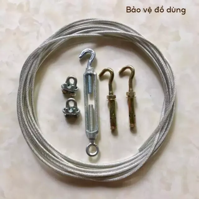 Hướng dẫn lặp đặt bộ dây cáp bọc thép phơi áo quần