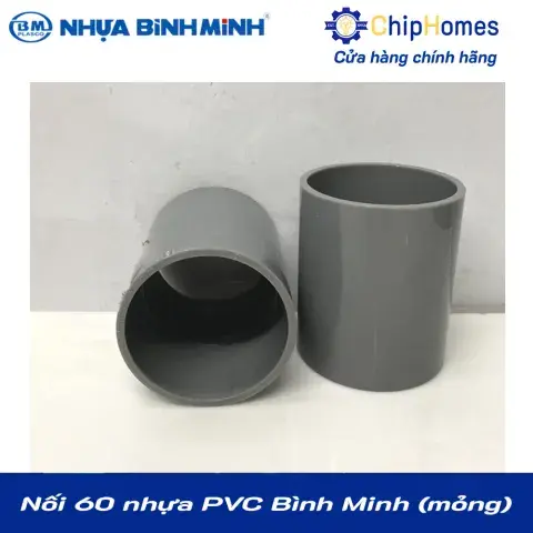 Nối 60 nhựa PVC Bình Minh - Loại Mỏng