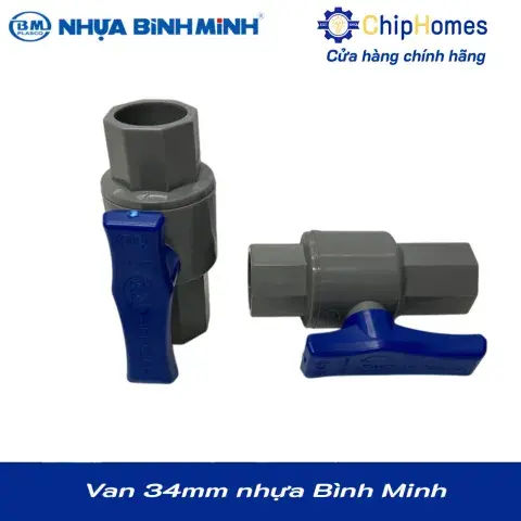 Van 34 nhựa PVC Bình Minh - DN 34mm, PN 12 bar