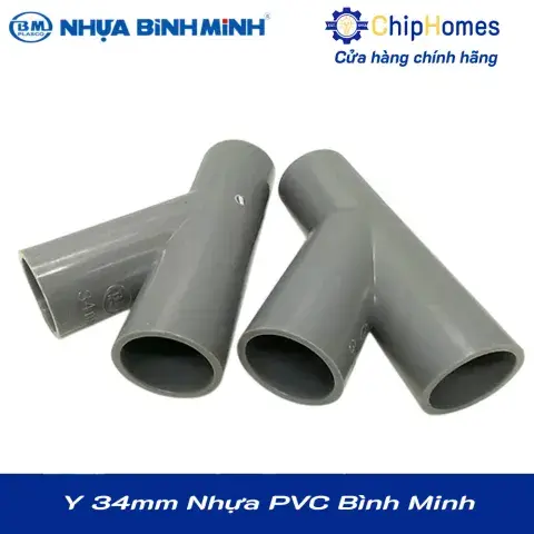 Y 34 nhựa PVC Bình Minh - Loại Dày, DN 34mm, PN 12 bar