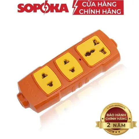 Ổ cắm Sopoka 3 ổ lõi sứ chống cháy 6000W
