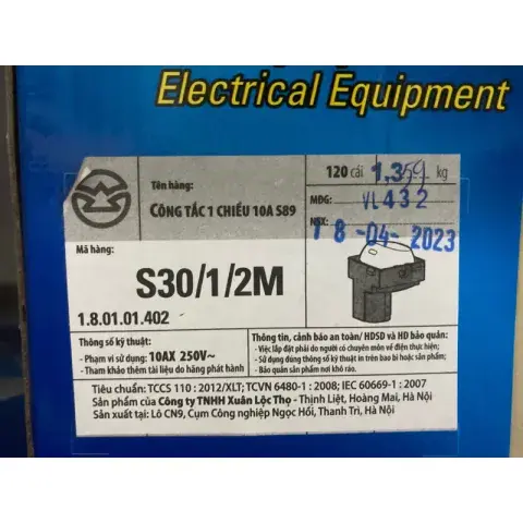 Công tắc 1 chiều Sino S30/1/2M