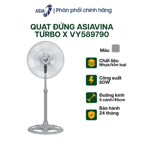 Quạt Đứng Bán Công Nghiệp Asiavina 80W VY589890 VY589790 Chính Hãng