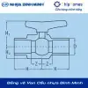 Bảng vẽ kỹ thuật Van Nhựa - Van Cầu PVC Bình Minh