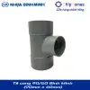 Tê cong 90/60 nhựa PVC Bình Minh - 90x 60 mm, PN 6 bar