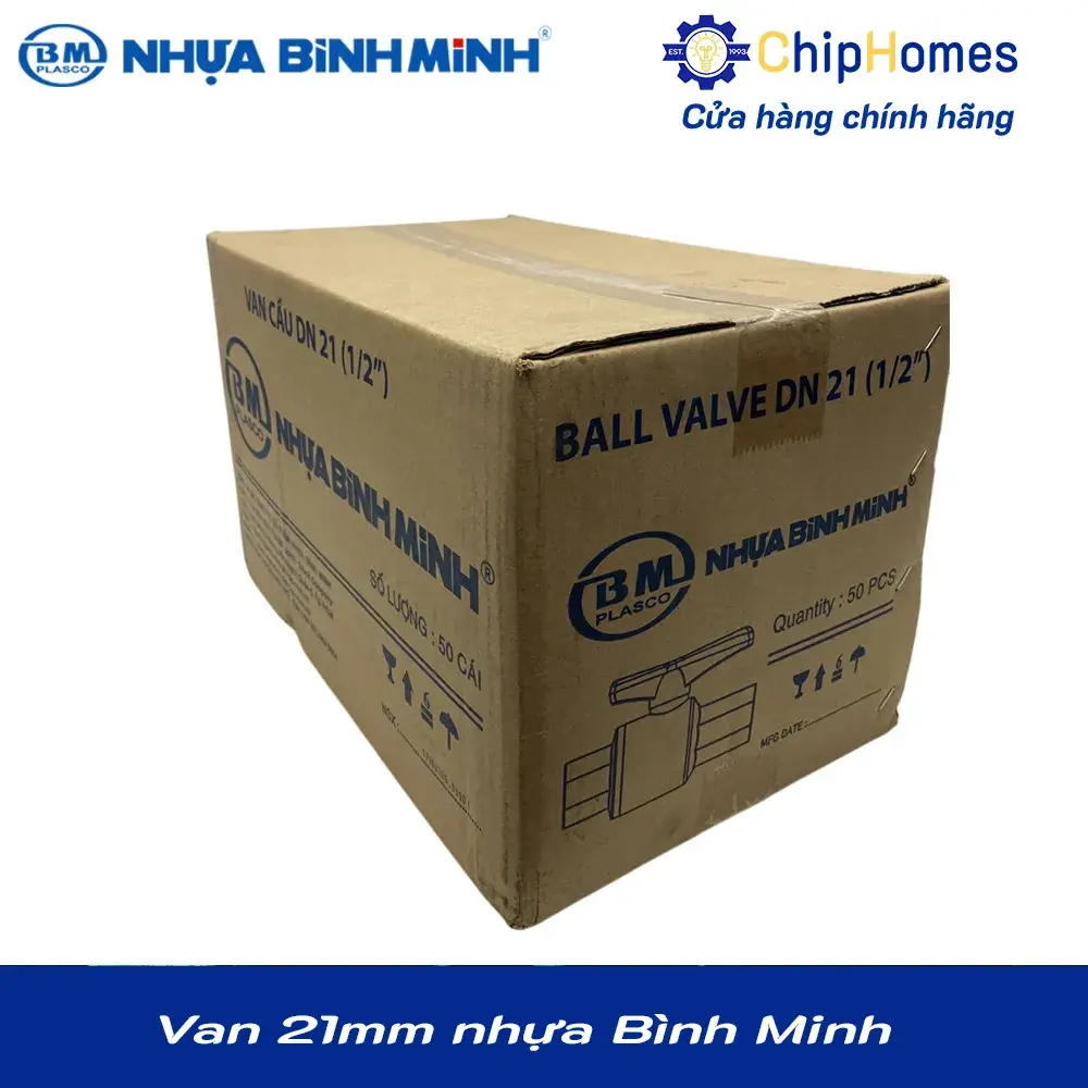 Thùng Van 21 nhựa PVC Bình Minh - DN 21mm, PN 12 bar