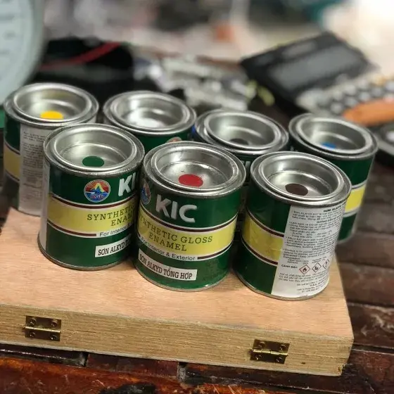 Sơn Alkyd Tổng Hợp KIC - Lon Nhỏ 70g