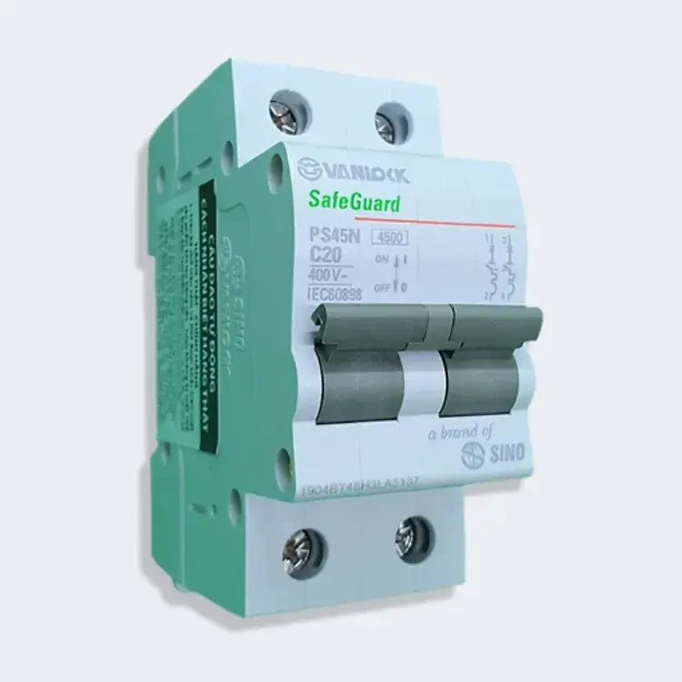 Aptomat 2 cực MCB 2P 4.5kA (6A - 63A) PS45N/C20 SINO