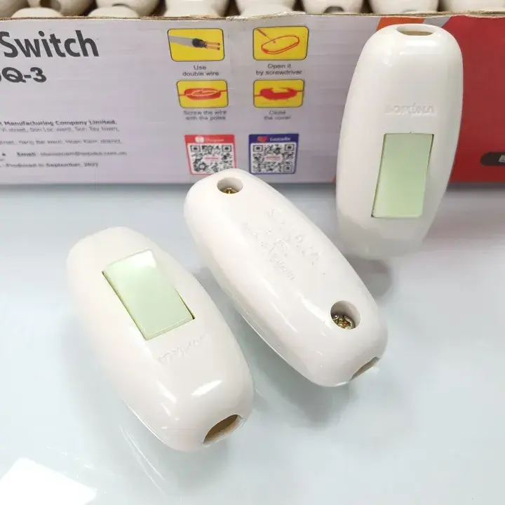 Công tắc điện treo quả nhót Sopoka NDQ-3 dạ quang 