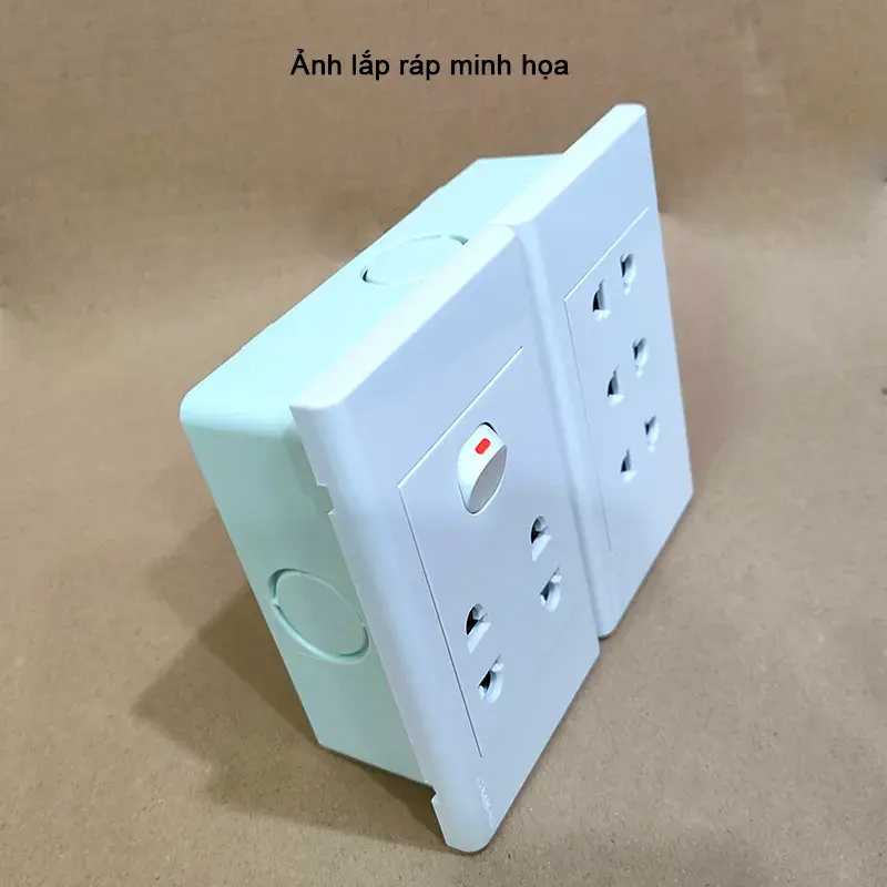 Đế âm đôi tự chống cháy Sino S2157/D