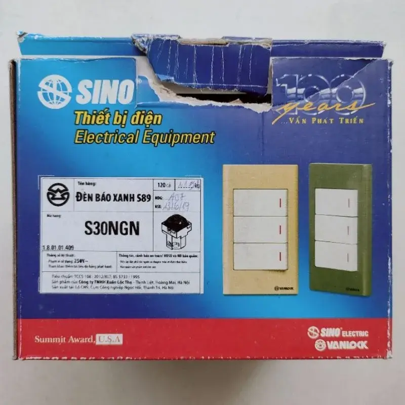 Hạt Đèn Báo Xanh – Sino Vanlock – S30NGN