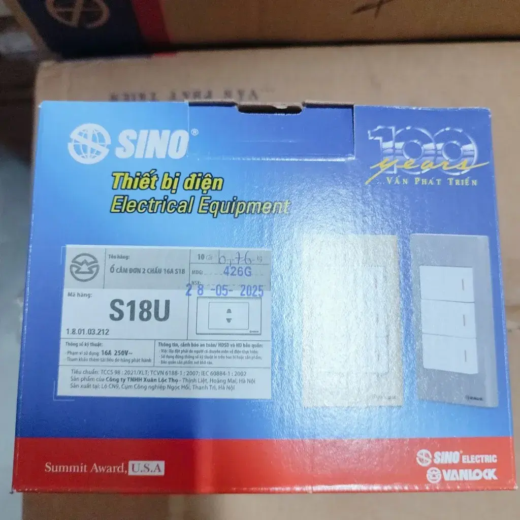 Mặt 1 Ổ 2 Chấu Sino Vanlock S18U