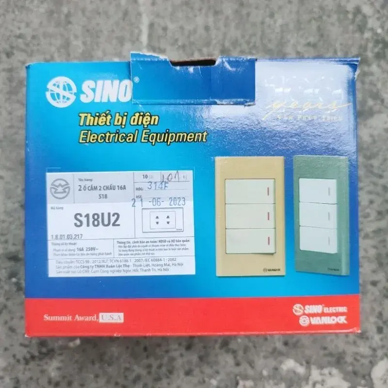 Mặt 2 Ổ 2 Chấu Sino Vanlock - S18U2