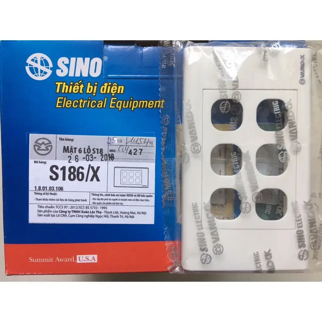 Mặt 6 Lỗ Sino Vanlock - S186/X