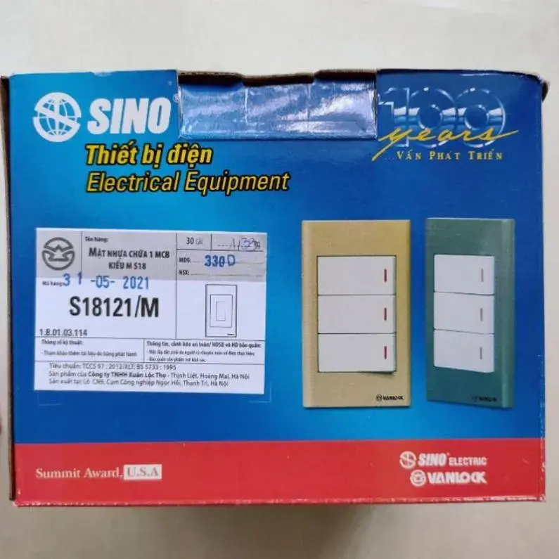 Mặt Nhựa Chứa 1 MCB Kiểu M Sino Vanlock - ST121/M