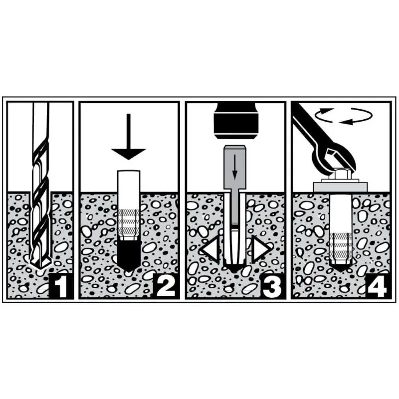 Tắc Kê Đạn - Nở Đóng Thép Mạ Kẽm (Drop-in Anchor)