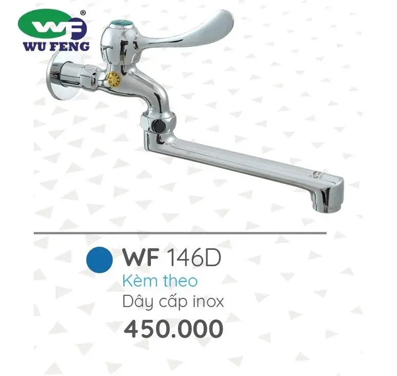 Vòi Rửa Chén Lạnh Gắn Tường Xoay 360 Độ WuFeng WF-146D