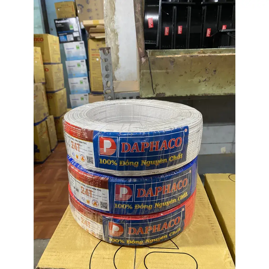 Dây Điện Đôi Mềm Daphaco VFF 2x0.5mm (Cuộn 100m)