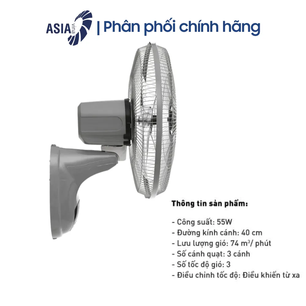 Quạt Treo Remote Asia VY377 Series 55W Chính Hãng Giá Tốt