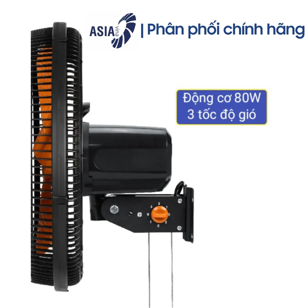 Quạt Treo Tường Turbo ASIAvina 80W VY627890 VY627790 5 Cánh Chính Hãng